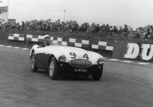 1955 Austin - Healey 100S, driven by Crabbe at Brands Hatch. Creator: Unknown