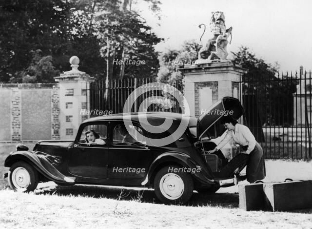 1955 Citroën II Légère Berline car, (c1955?). Artist: Unknown