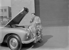 1955 Daimler Conquest Roadster by Hooper used in Norman Wisdom film "Up in the World". Creator: Unknown