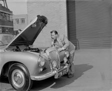 1955 Daimler Conquest Roadster by Hooper used in Norman Wisdom film "Up in the World". Creator: Unknown