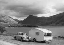1955 MG ZA Magnette with 1954 Pipit Caravan. Creator: Unknown