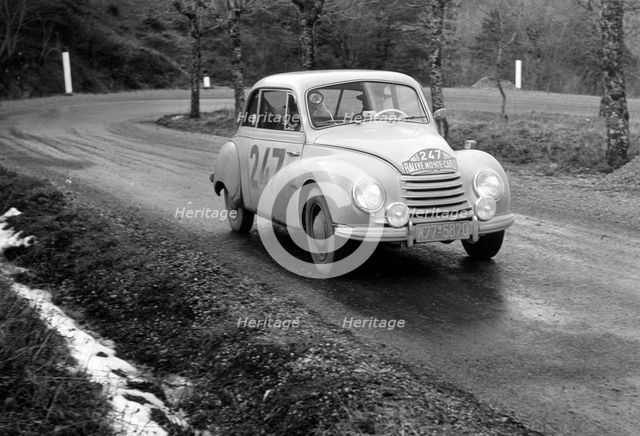 1956 DKW Sonderklasse on Monte Carlo Rally. Creator: Unknown.