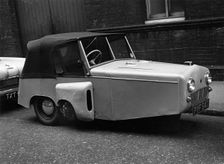 1956 Gordon 3 wheeler parked in street. Creator: Unknown