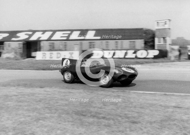1956 Jaguar D type driven by Masten Gregory/Innes Ireland at Goodwood Tourist Trophy 1958. Creator: Unknown.