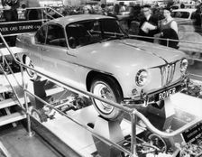 1956 Rover 105R T3 gas turbine car at the Earl's Court Motor Show, London, 1956