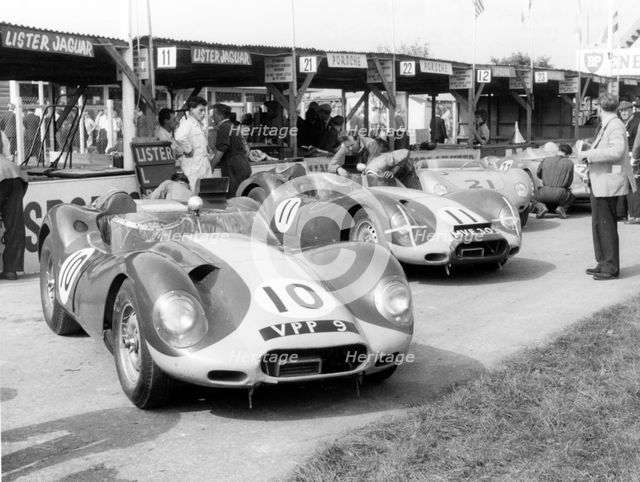 1958 Listers in pits at Goodwood Tourist Trophy. Creator: Unknown.
