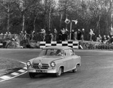 1959 Borgward, Bill Blydenstein at Brands Hatch. Creator: Unknown