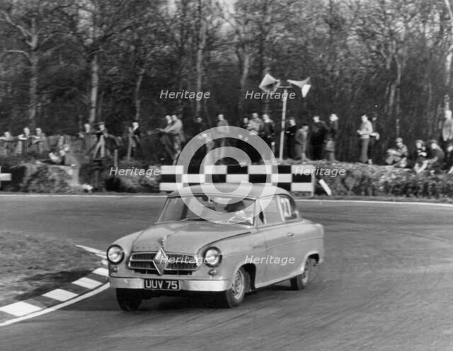 1959 Borgward, Bill Blydenstein at Brands Hatch. Creator: Unknown.