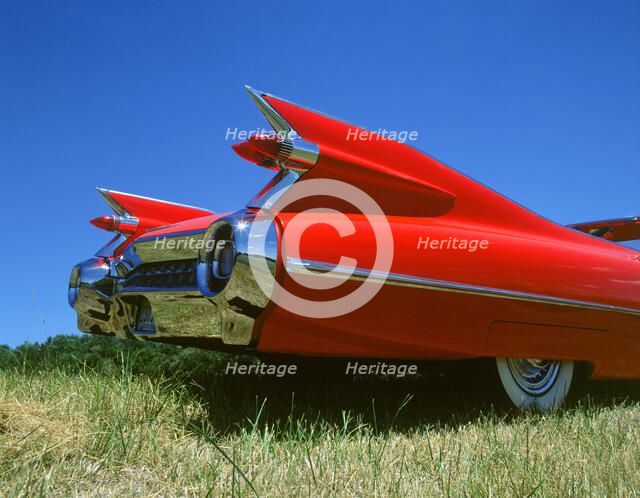 1959 Cadillac series 62 tail fins. Artist: Unknown.