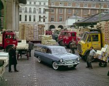 1960 Vauxhall Cresta Friary estate in Covent Garden fruit market. Creator: Unknown