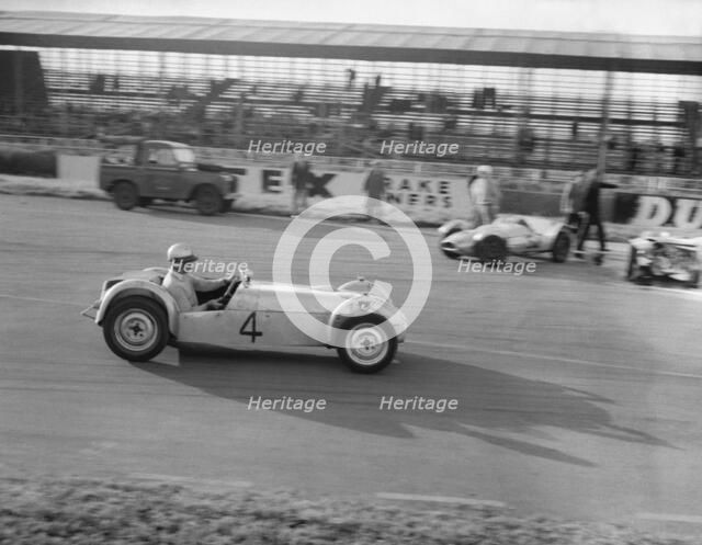 1960 Lotus Seven, J. Cottrell at Silverstone. Creator: Unknown.