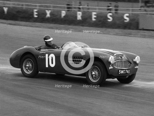 1961 Austin - Healey 3000 driven by John Gott at Silverstone. Creator: Unknown.