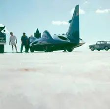1963 Bluebird CN7 at Lake Eyre, Australia