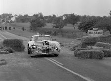 1963 Le Mans Jaguar E type Lightweight crash on Mulsanne. Creator: Unknown