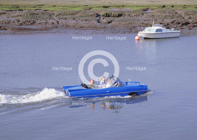1965 Amphicar on Beaulieu river. Artist: Unknown.
