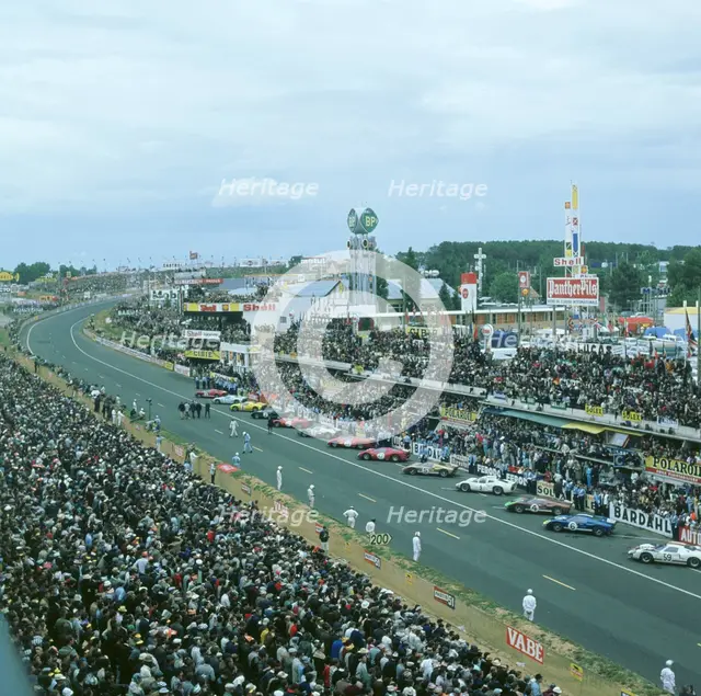 1966 Le Mans start. Artist: Unknown.
