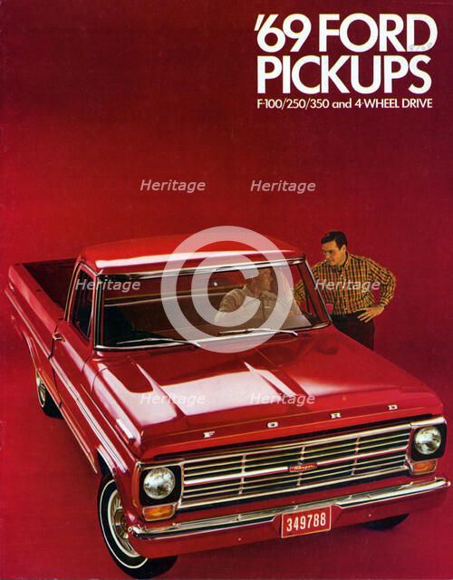 1969 Ford F-100 pick up truck brochure Artist: Unknown.