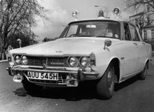 1969 Rover 3500 P6B police car. Courtesy B.M.I.H.T. Creator: Unknown