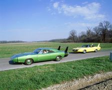 1970 Plymouth Superbird with 1968 Dodge Daytona