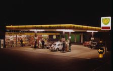 1970's BP petrol station Forecourt