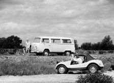 1971 VW camper van and Beach Buggy, (c1971?)