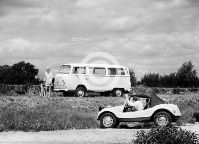 1971 VW camper van and Beach Buggy, (c1971?). Artist: Unknown