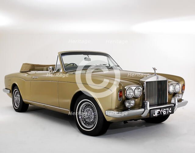 1975 Rolls Royce Corniche convertible. Artist: Unknown.