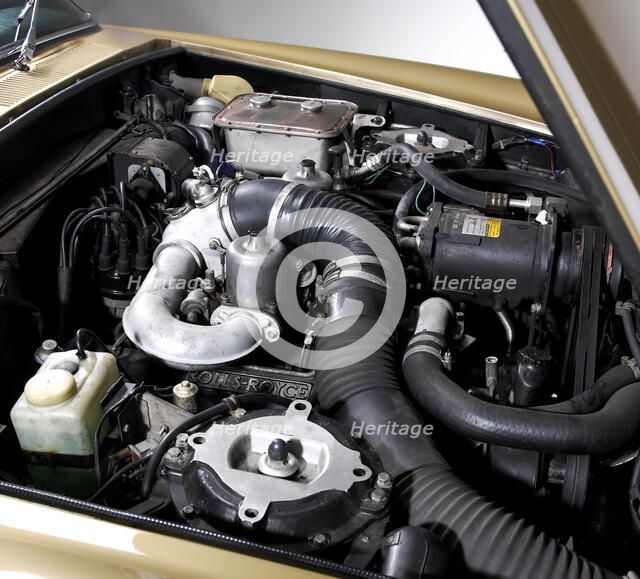 1975 Rolls Royce Corniche convertible. Artist: Unknown.