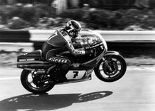 1975 Suzuki 500cc, Barry Sheene at Mallory Park. Creator: Unknown