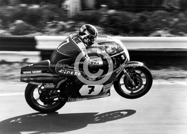 1975 Suzuki 500cc, Barry Sheene at Mallory Park. Creator: Unknown.