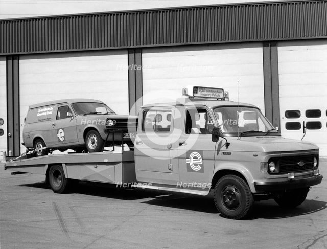 1981 Ford Transit A series cab and vehicle recovery body. Creator: Unknown.