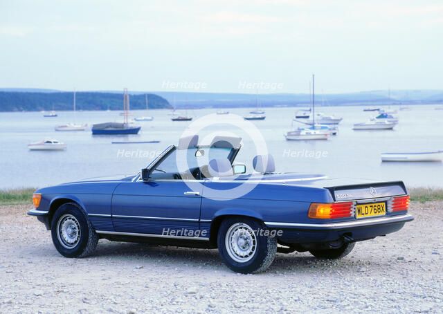 1982 Mercedes Benz 500SL  . Artist: Unknown.
