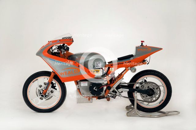 1985 Yamaha Electric dragster motorcycle Artist: Unknown.