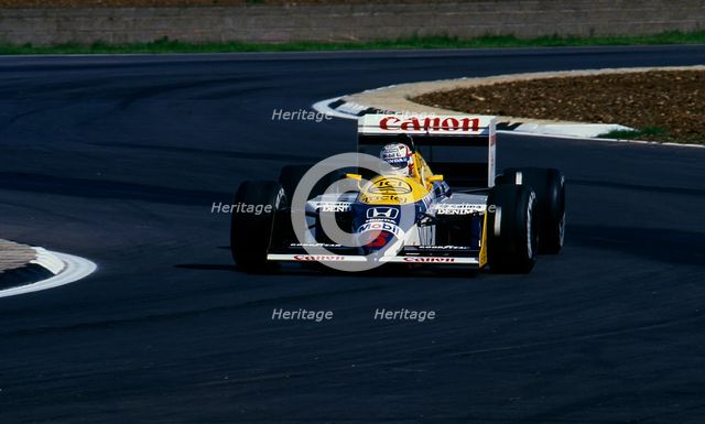 1987 British Grand Prix, Silverstone. Nigel Mansell wins in Williams FW11B. Creator: Unknown.