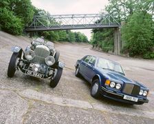 1991 Bentley Turbo R and 1930 Bentley 4.5 blower at Brooklands