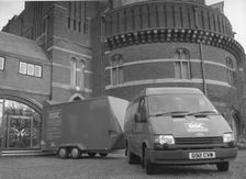 1991 Ford Transit van and trailer. Creator: Unknown