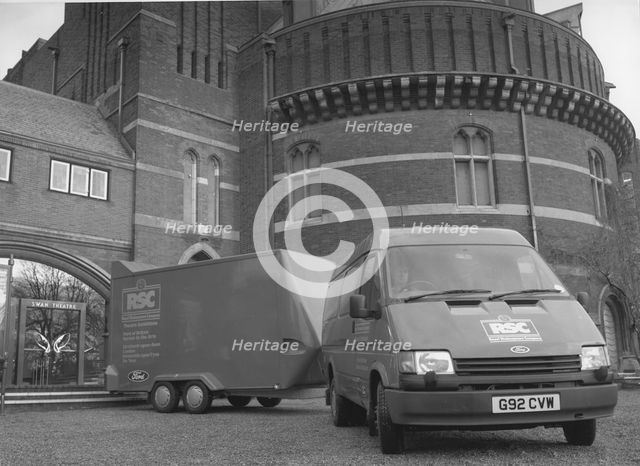 1991 Ford Transit van and trailer. Creator: Unknown.