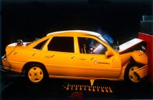 1993 Vauxhall Cavalier crash test. Creator: Unknown