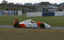 1994 McLaren Peugeot MP4-9 Martin Brundle, tyre testing at Silverstone