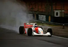 1994 McLaren Peugeot MP4-9 Mika Hakkinen, tyre testing at Silverstone
