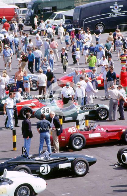 1996 Coys historic festival.Cars in the paddock. Artist: Unknown.