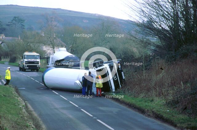 1997 Mercedes tanker road accident. Artist: Unknown.