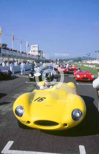 1998 Goodwood revival meeting. Jaguar D type, Martin Brundle. Artist: Unknown.