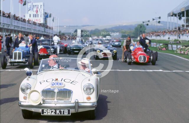 1998 Goodwood revival.MGA police car,on  starting grid. Artist: Unknown.