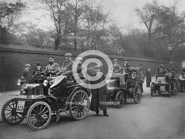 1900 Thousand Mile Trial, Daimlers. Creator: Unknown.
