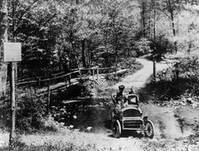 1905 Franklin car fording a river, (1905?)