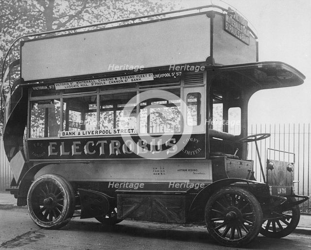 1907 London Electrobus. Creator: Unknown.