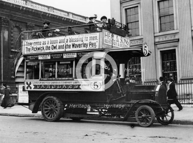 1909 Milnes Daimler bus, (c1909?). Artist: Unknown