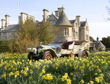 1909 Rolls Royce in front of Palace House, Beaulieu
