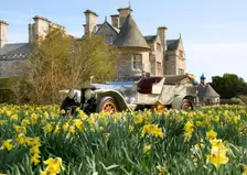 1909 Rolls Royce in front of Palace House, Beaulieu